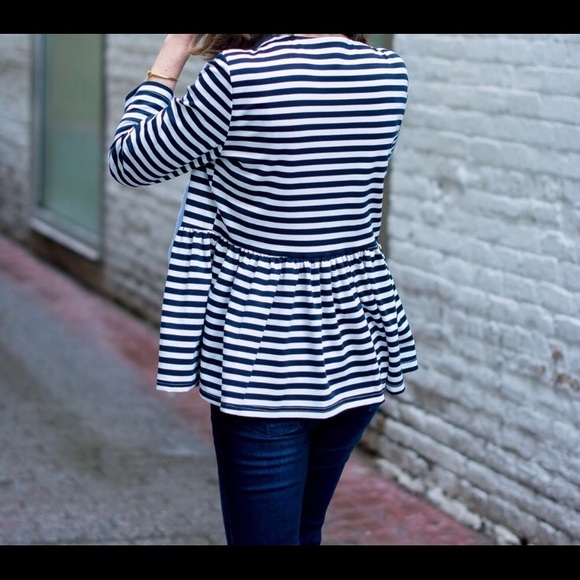 Navy peplum jacket - Picture 2 of 3